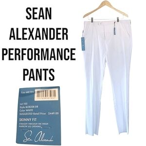 NEW, TRUE WHITE, SEAN  ALEXANDER PERFORMANCE PANTS SIZE 38 Waist